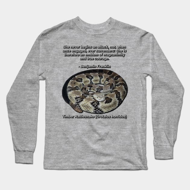 Timber Rattlesnake Long Sleeve T-Shirt by Paul Prints